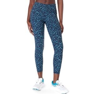 NEW SWEATY BETTY BLUE PRINTED WORKOUT LEGGINGS